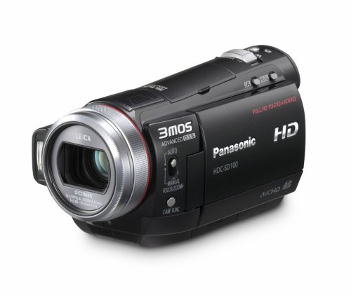 Panasonic HDC-HS 100 EG-K Full HD Camcorder (HDD/SD Hybrid, 60GB, 12-fach opt. Zoom, 2.7 Zoll LCD-Display, Bildstabilisator) schwarz