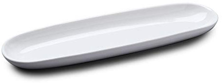 WM Bartleet & Sons 1750 T175 Traditional Porcelain Baguette, Bread and Party Serving Plate 36cm – White