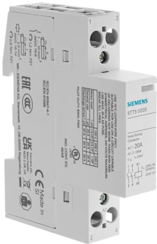 Siemens - Insta-Schütz Mit 2 Schließern Kontakt Für AC 230V 20A