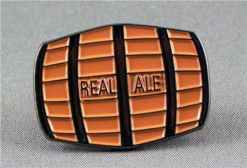 Anstecker, Metall, Emaille, Real Ale, Farbe des Schaftes: Bier