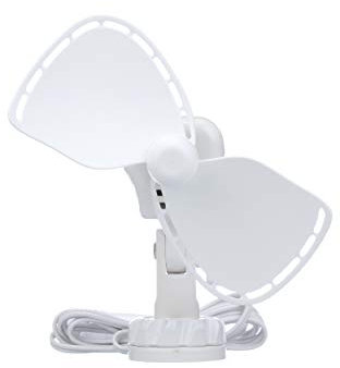 SEEKR by Caframo Unisex Ultimate 24 Volt Ventilator mit 2 Geschwindigkeiten, Direktkabel, Weiß, Nicht zutreffend