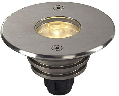 SLV DASAR LV Lampe d'extérieur; encastrable de sol rond inox 316; 40 °; 6 W; Power LED; 3000 K; IP67 233500