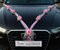 Organza M Auto Schmuck Braut Paar Rose Deko Dekoration Autoschmuck Hochzeit Car Auto Wedding Deko (Rosa/Rosa)