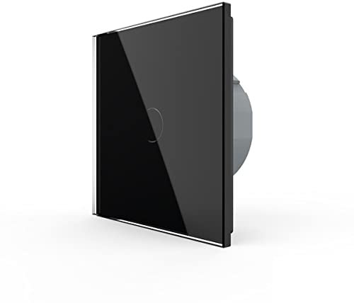 LIVOLO Funk Lichtschalter Funkschalter Wechselschalter Touch VL-C701SR-12 Schwarz mit Glasblende Smarter Funklichtschalter Wechselschalter einfach 1-Weg Fernbedienung Steuerbar