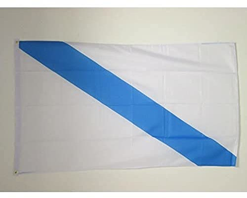 AZ FLAG - Bandera Galicia Sin Armas - 150x90 cm - Bandera Gallega 100% Poliéster Con Ojales de Metal integrados - 110g - Colores Vivos Y Resistente A La Decoloración