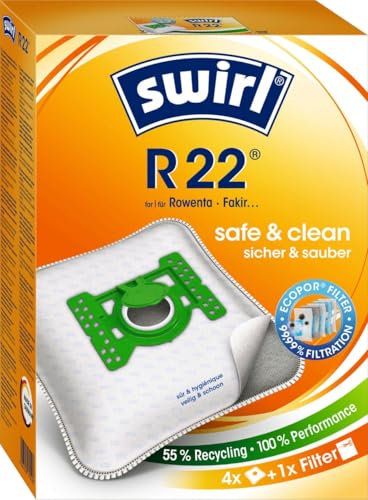 Swirl R22 MicroPor Staubsauger-Btl. R 22 MP Plus Green, Rohstoffe, 5 liters, Weiss/opulenter Garten