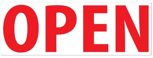 Beistle Open Sign Banner, 152 x 53 cm