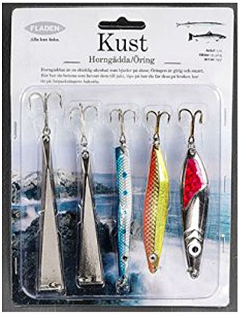 Fladen Set 5 Coast Fishing Lures, 25-40 g