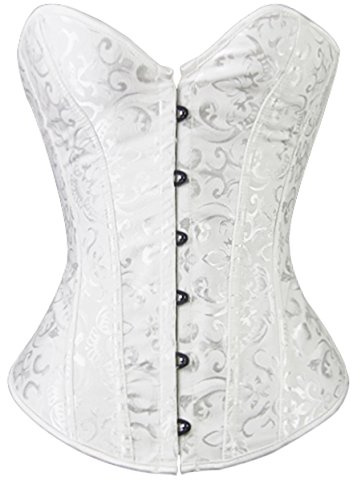 Bslingerie® Womens Brocade Overbust Bustier Corset