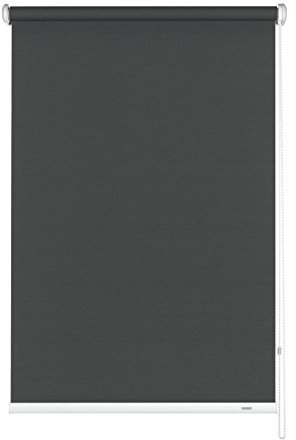 GARDINIA Seitenzug-Rollo, Decken-, Wand- oder Nischenmontage, Lichtdurchlässig, Blickdicht, Alle Montage-Teile inklusive, Grau, 122 x 180 cm (BxH)