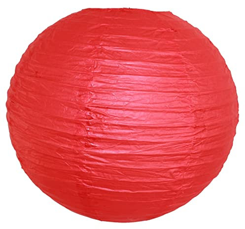 AAF Nommel Lampion rot Japankugel Papierlampe Papierleuchte Papierlaterne Durchmesser 30cm