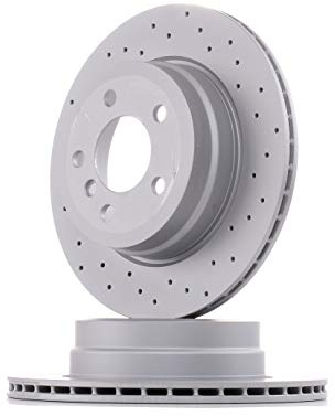 ZIMMERMANN 150.3450.52 2x Bremsscheiben Hinten Ø320mm innenbelüftet gelocht Kompatibel mit BMW X5 E70 34216771970 34216793247 34216868940