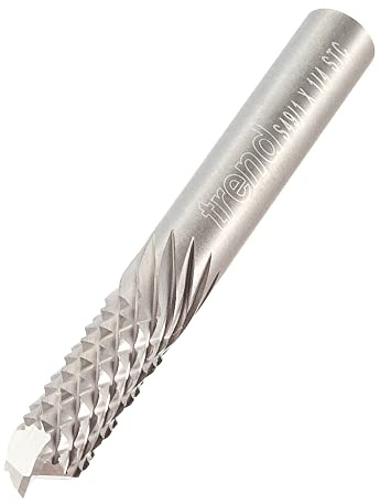 Trend GRP Bearing Guided Coarse Router Cutter, 1/4 Inch Shank, 6.3mm | Ideal For GRP And Composite Routing With Bearing Guidance, 20mm Cut Length, And Solid Tungsten Carbide, S49/1X1/4STC