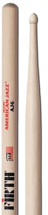 Vic Firth PVF AJ6 Baguette pour Batterie American Jazz Hickory
