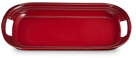 Le Creuset Stoneware Oval Serving Platter, 16.25, Cerise