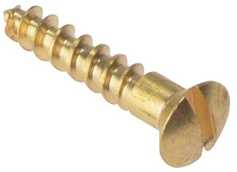 ForgeFix Wood Screws - Solid Brass | 5/8 x 6 | Raised Head | Box 200