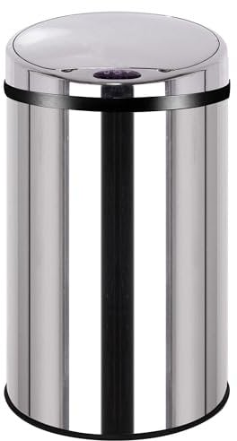 Poubelle de cuisine automatique 30L ARTIC en acier Inox H56cm avec cerclage