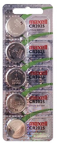 Tanco Impex Maxell CR2025 - Pilas de litio para mandos de coche (5 unidades, 3 V, litio)