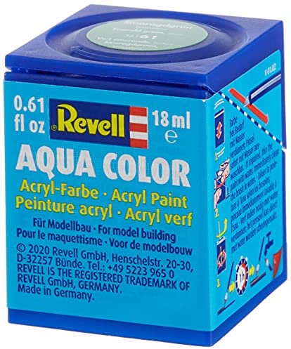Revell 36161 Aqua-Farbe Smaragd-Gruen (glaenzend) 61 RAL-Farbcode: 6029 Dose 18ml, 36161 Smaragdgrün. Glänzend