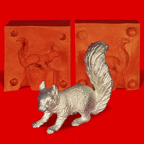 Zinngießform Eichhörnchen auf 4 Pfoten, ca. 65g Reinzinn