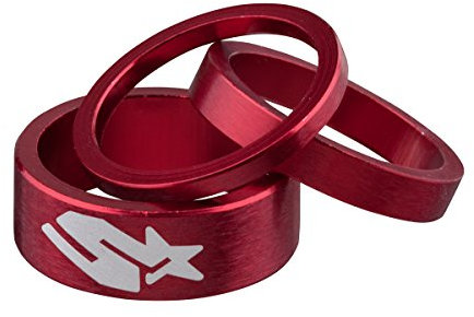 Spank Headset Spacer kit 3pcs/Set Vorbauten, red, One Size