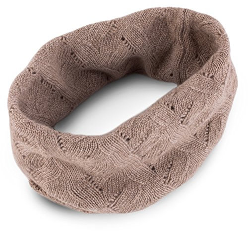 Love Cashmere Damen-Schlauchschal aus 100% Kaschmir - hellen Natur - Handgefertigt in Schottland UVP €150