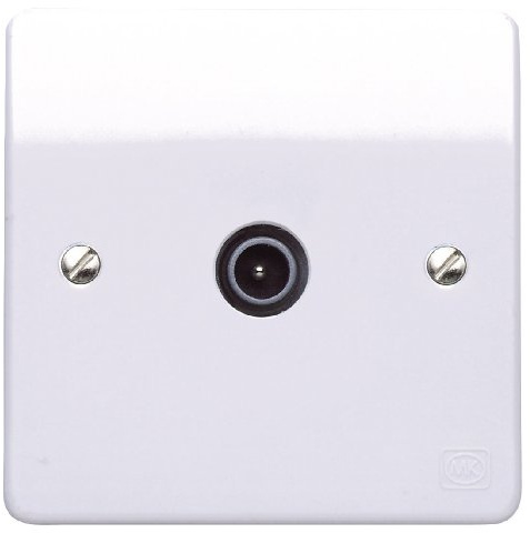 Mk K3550WHI 1-Gang Single Male TV