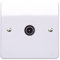 Mk K3550WHI 1 - Presa TV singola maschio, 1 uscita