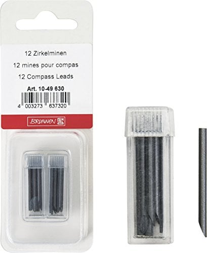 Brunnen 1049630 Zirkelminen (für Standard Zirkel, 2 mm Durchmesser, 12 Stück (2 x 6er-Dose))