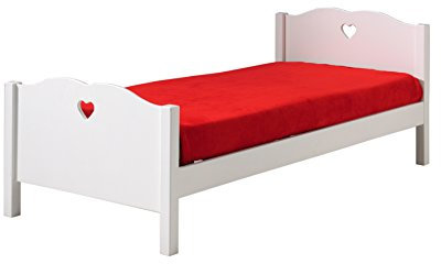 Vipack 'Autobett ambe9014 Amori Bett Holz Weiß 90 x 200 cm