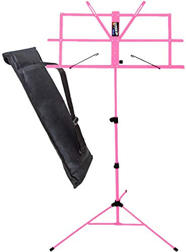 keepdrum MUS2 PK Notenpult Notenstaender Rosa Pink kindgerecht Tragetasche