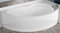 Novellini Vasca Bagno Angolare Angolo Asimmetrica Curva Vogue Standard Telaio Colonna Destra Pannello Frontale 150x85 H55 cm 140 Litri Poggiatesta Guscio Tradizionale Acrilico Finitura Bianco Lucido