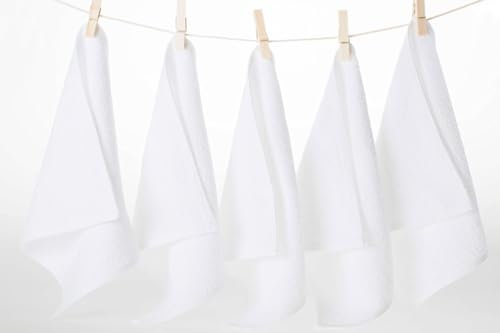 Castejo 1261/10S Seiftuch/10er Pack Seiflappen, Waschlappen, Gesichtstuch,Kompresse aus Frottier Größe 30x30cm, Farbe weiß, 10er Pack SOFORT LIEFERBAR