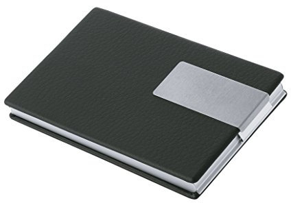 5er Sparpack Wedo 2056601 Visitenkartenbox (Good Deal für Karten 90 x 57 mm) schwarz/silber (5)