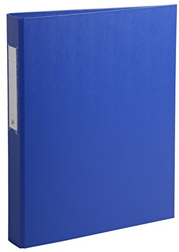 Exacompta 54382E Ringbuch 2 Ringe Füllhöhe 25mm, Rücken 40mm, aufgeklebtes Rückenschild, für DIN A4 Kunststoffbezug aussen und innen, blau
