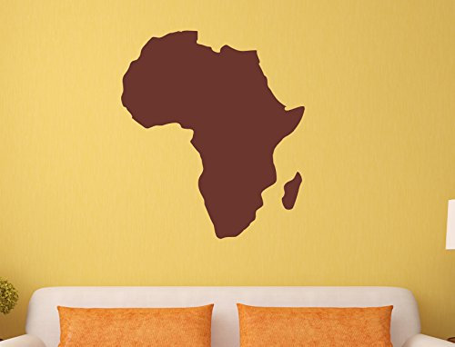 Wandtattoo Afrika Karte, 59x67 + Rakel von mldigitaldesign