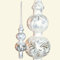Lauschaer Glaskunst-Christbaumspitzen Weihnachtsbaumspitze Winterzeit Silber mit Weiß