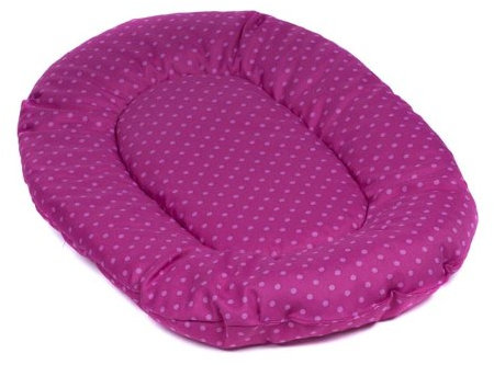 adena Hundekissen oval 95 x 55 cm - Tupfen pink