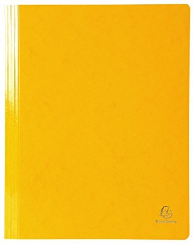 Exacompta 380804B Schnellhefter (Iderama, beschichteter Premium-Manila-Karton, wasserabweisend, 355g, A4) 1 Stück gelb