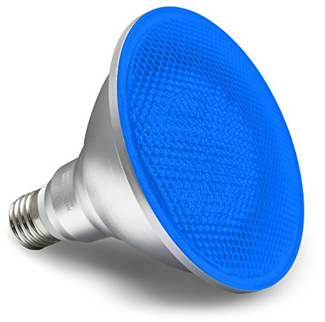 Long Life Lamp Company PAR38 LED Light Bulb Blue 15w Reflector Bulb E27 Edison Screw Spotlight Super Bright IP65 Outdoor Garden Spike Light Bulb