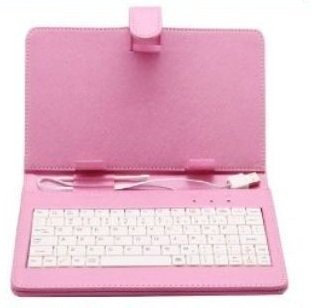 7'' Inch Pink Leather Case Cover USB Keyboard+Stylus For 7 inch Tablets