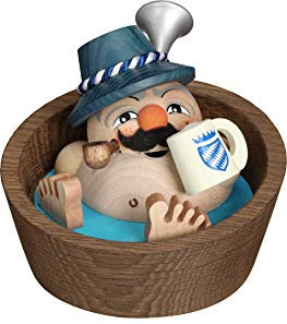 Räuchermännchen Kugelräucherfigur Franzl im Pool - 10cm