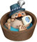 Räuchermännchen Kugelräucherfigur Franzl im Pool - 10cm