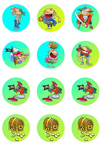 Muffinaufleger Cupcakes Muffins Kindergeburtstag Piratenparty Totenkopf Pirat Seefahrt PT04