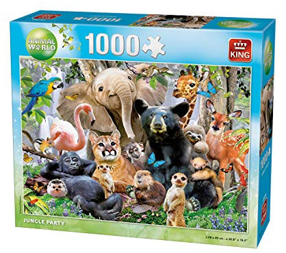 King kng05484 Animal World Jungle Party Puzzle (1000 Teile)