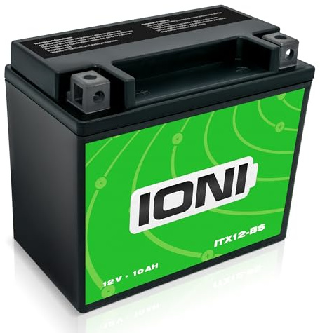 Batteria IONI ITX12-BS 12V 10Ah AGM compatibile con la batteria per moto YTX12-BS sigillata/accumulatore senza manutenzione