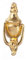 Melody Jane Dolls House Brass Knocker Miniature Metal Door Furniture DIY Accessory