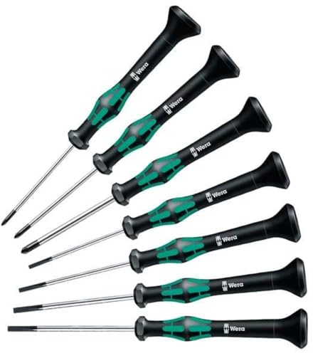 WERA 2035/2050 PH 00-01/7 Kraftform Micro Slotted/Phillips Precision Screwdriver Set by WERA