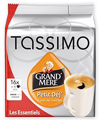 16 Dosettes T DISCS Tassimo CAFE GRAND'MERE PETIT Déj' LES ESSENTIELS 16 x 215ml 132g