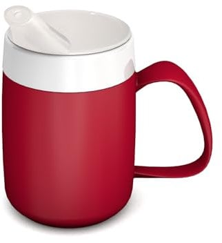 Ornamin Becher mit Trink-Trick mit Schnabelaufsatz, rot
